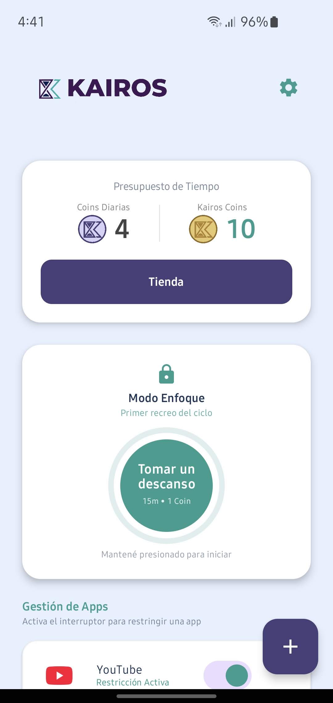 Kairos App Interface